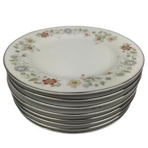 International China Cotillion York 3835 Set 8 Bread Plates 6.25'' Floral Japan